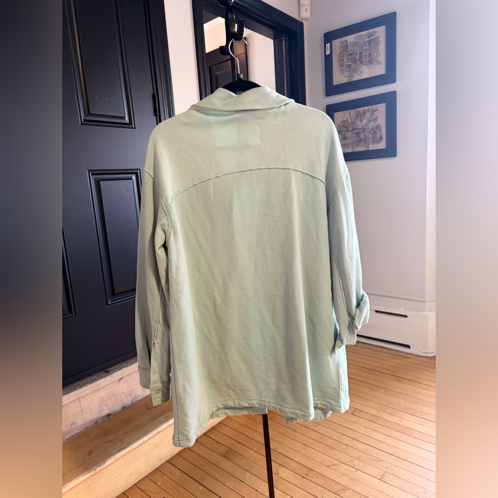 NWT - Anthropologie | Avec Les Filles – Oversized Shacket – Seafoam Green – Sz S - Picture 7 of 7